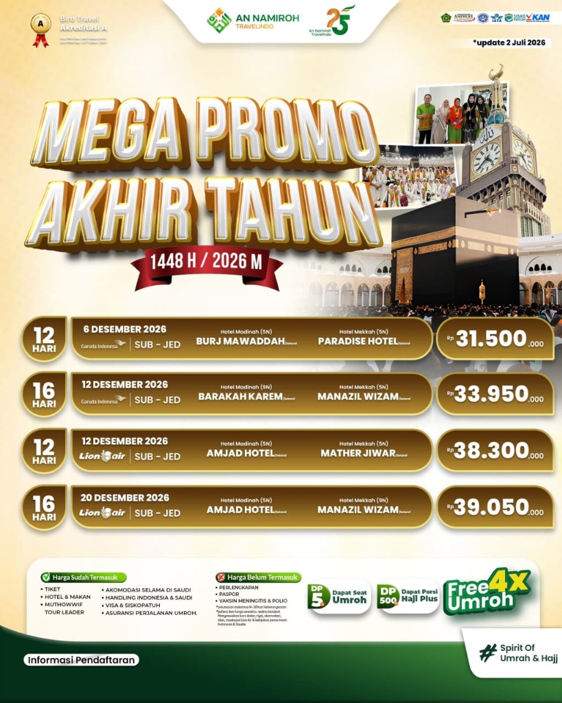Umroh Mega Promo Akhir Tahun